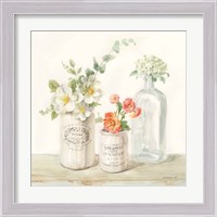 Framed 'Marmalade Flowers III' border=