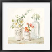 Framed 'Marmalade Flowers III' border=