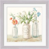 Framed 'Marmalade Flowers II' border=