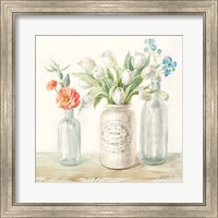 Framed 'Marmalade Flowers II' border=