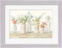 Framed Marmalade Flowers I