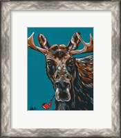 Framed 'Spy Animals II-Mystery Moose' border=