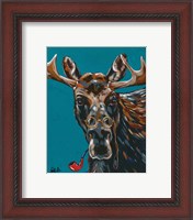 Framed 'Spy Animals II-Mystery Moose' border=