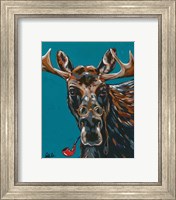 Framed 'Spy Animals II-Mystery Moose' border=