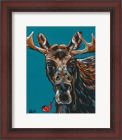 Framed 'Spy Animals II-Mystery Moose' border=