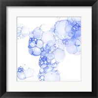 Framed 'Bubble Square Blue I' border=