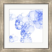 Framed 'Bubble Square Blue I' border=