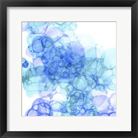 Framed Bubble Square Aqua & Blue III