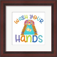 Framed 'Bathroom Gnomes II' border=