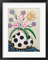 Pop Florals II-Dots Framed Print