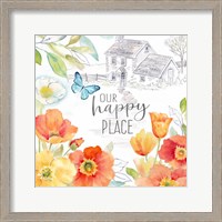 Framed 'Happy Poppies VI' border=