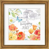 Framed 'Happy Poppies VI' border=