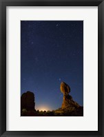 Framed Balanced Rock Rising Moon