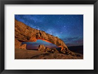 Framed Sunset Arch Milky Way Sky Escalante