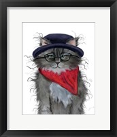 Framed Kitty in a Hat