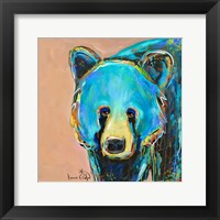 Framed Black Bear on Terra Cotta