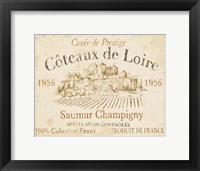 French Wine Label II Cream Framed Print