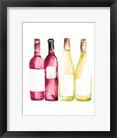 Framed Pop the Cork III Red and White Wine