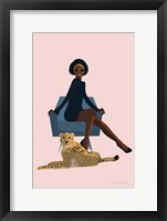 Framed Wild Lounge II Rose Pink