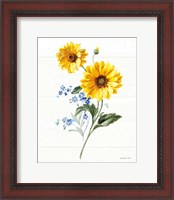 Framed 'Bees and Blooms Flowers V' border=