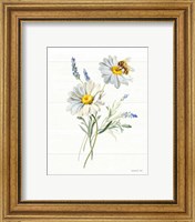 Framed 'Bees and Blooms Flowers II' border=