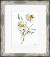 Framed 'Bees and Blooms Flowers II' border=