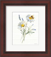 Framed 'Bees and Blooms Flowers II' border=