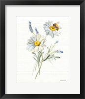Bees and Blooms Flowers II Framed Print
