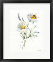 Framed 'Bees and Blooms Flowers II' border=