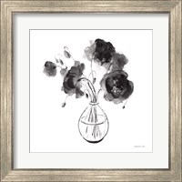 Framed 'Garden Cuttings II Black' border=