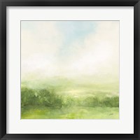 Framed 'Fields of Green I' border=