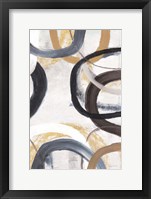 Dwell I Gold Neutral Crop Framed Print