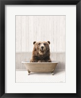 Bath Time Bear Framed Print