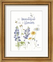 Framed 'Lovely Blues VI' border=