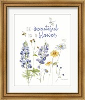 Framed 'Lovely Blues VI' border=