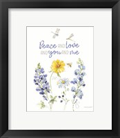 Framed 'Lovely Blues VII' border=