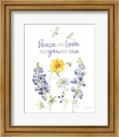 Framed 'Lovely Blues VII' border=