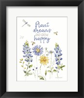 Framed 'Lovely Blues VIII' border=