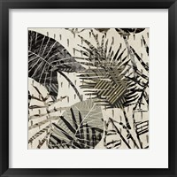 Framed 'Grey Palms I' border=