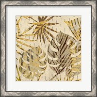 Framed 'Palm Festoon Gold II' border=