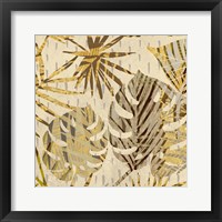 Framed 'Palm Festoon Gold II' border=