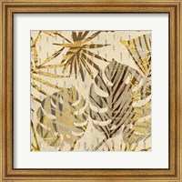 Framed 'Palm Festoon Gold II' border=