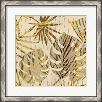 Framed 'Palm Festoon Gold II' border=