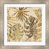 Framed 'Palm Festoon Gold II' border=