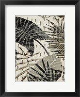 Grey Palms Panel I Framed Print
