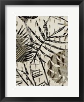 Grey Palms Panel II Framed Print