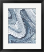 Framed Swirl II Blue Gray