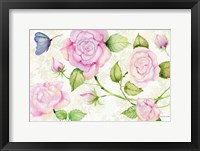 Framed Floral Delight VI Butterflies