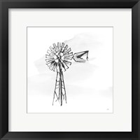 Framed 'Windmill V BW' border=