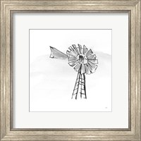 Framed 'Windmill VII BW' border=